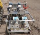 Used CINC Industries V0-2 Centrifuge, 316L Stainless Steel Construction. Rated 0.5 gallons per minute at 30 psi at 220 degrees F., 6000 rpm maximum bowl speed, 0.125hp, 230/460 volt motor drive on st...