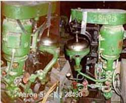 Used- Sharples AE-13V Enbloc Super Centrifuge. Approximate maximum bowl speed 15,000 rpm, separator design, vapor tight.  Dr...