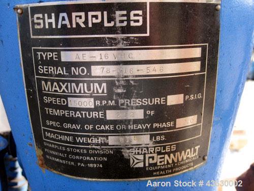 Used Sharples Super Centrifuge, Model AE-16 VHC