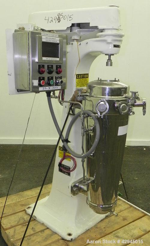 Used Sharples AS-16VB "Aseptic Biological" Super Centrifuge Frame Assembly. Stainless steel construction (product contact areas), maximum speed 17,000 rpm (20000 x G force), sanitary type connections...