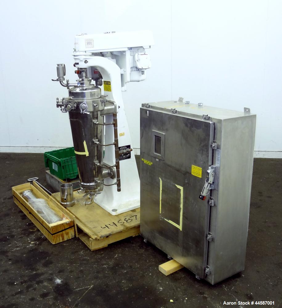 Used Sharples AS-16VB "Aseptic Biological" Super Centrifuge.  316 Stainless steel construction (product contact areas), maximum speed 17,000 rpm (20000 x G force), clarifier design (liquid/solids sep...