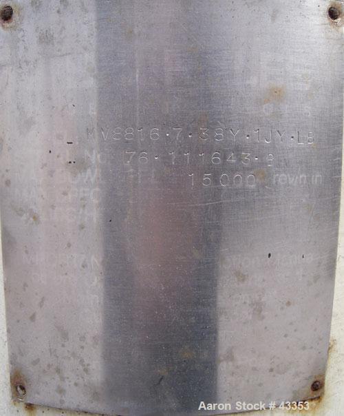 Used Stainless Steel Sharples Super Centrifuge, Type MV8816-7-38Y-1JY-LB