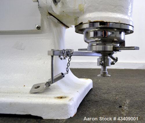 Used Sharples AS-16 Super Centrifuge. 316 Stainless steel construction (product contact areas), clarifier design (liquid/solids separation), missing bowl, lower drag assembly, top cover (missing disc...