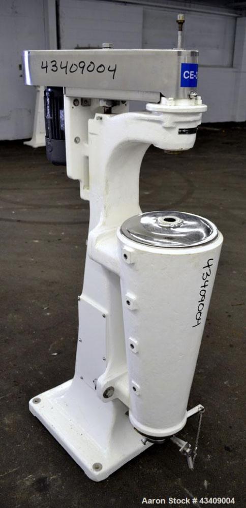 Used Sharples AS-16 Super Centrifuge. 316 stainless steel construction (product contact areas), clarifier design (liquid/solids separation), lower drag assembly, top cover (missing discharge covers),...