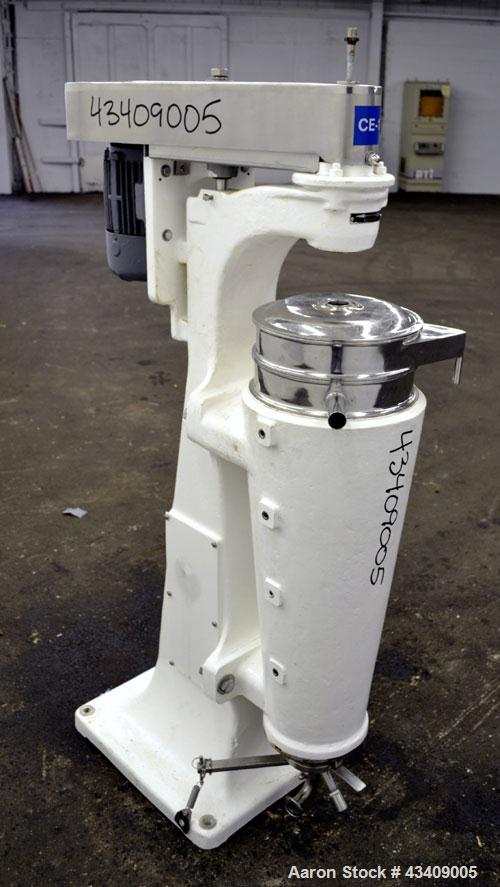 Used Sharples AS-16 Super Centrifuge. 316 Stainless steel construction (product contact areas), clarifier design (liquid/solids separation), lower drag assembly, discharge covers), 2 hp xp drive moto...