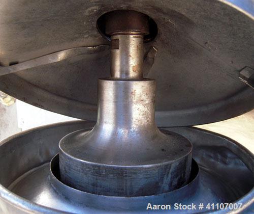 Used Sharples AS-26 Centrifuge, 17-4 PH.  15,000 RPM max bowl speed.  Driven by a 5 HP, 3/60/220/440 Volt, 3500 RPM.