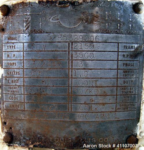 Used Sharples AS-26 Centrifuge, 17-4 PH.  15,000 RPM max bowl speed.  Driven by a 5 HP, 3/60/220/440 Volt, 3500 RPM.