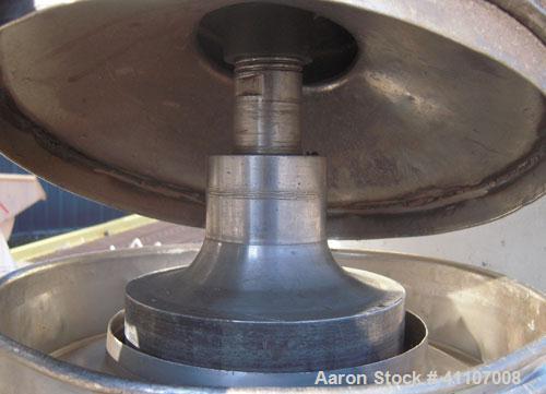 Used Sharples AS-26 Centrifuge, 17-4 PH.  15,000 rpm max bowl speed. Driven by a 5 hp, 3510 rpm.