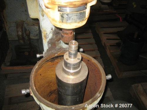 Used Sharples AS14V Super Centrifuge. 316 stainless steel bowl and covers. Maximum bowl speed 15,000 rpm. Front drag assembly. Requires motor