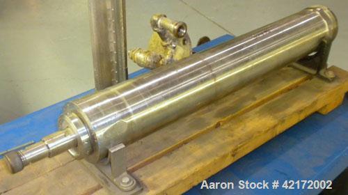 Used Sharples AE-16 Pressuretite Super Centrifuge, stainless steel bowl assembly, max bowl speed 15000 rpm, ring dam separator (liquid/liquid/solids) design bowl, three-wing accelerator, stainless st...