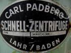 Used Stainless Steel Carl Padberg High Speed Centrifuge, Type Z61