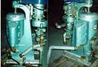 USED: Sharples AS-16v enbloc super centrifuge. Vaportite separator with S/S bowl & covers. Max bowl speed 15,000 rpm. External feed pump handles 750 gpm at 25 psi.