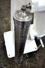 Used Sharples AS-16 Super Centrifuge. 316 stainless steel construction (product contact areas), clarifier design (liquid/solids separation), lower drag assembly, discharge covers, 2 hp xp drive motor...