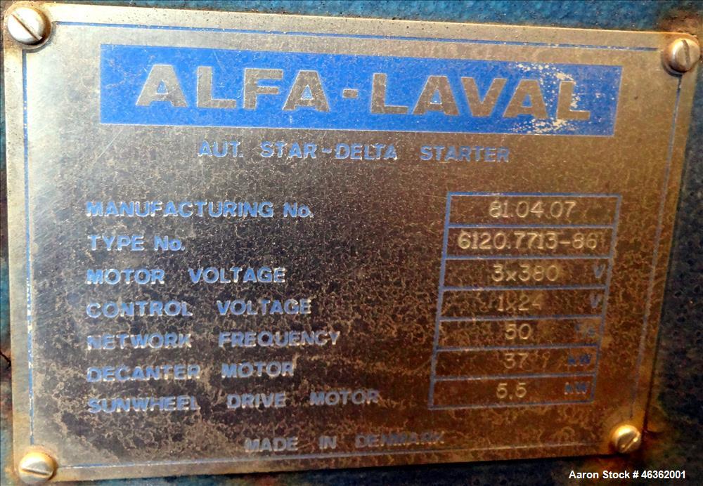 Used Alfa Laval AVNX-418S-31G Solid Bowl Tricanter Centrifuge