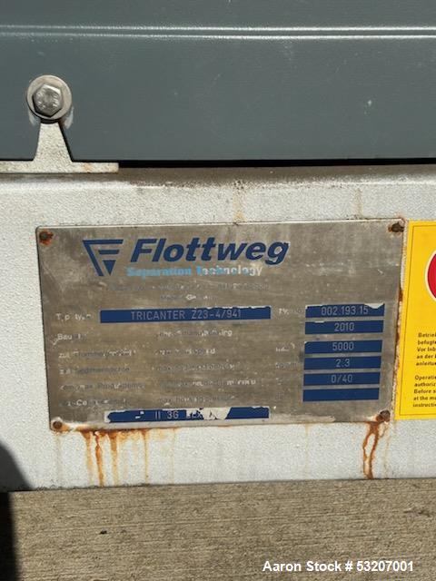 Used Flottweg Tricanter Separator – Model Z23-4/941, Stainless Steel, 5000 RPM
