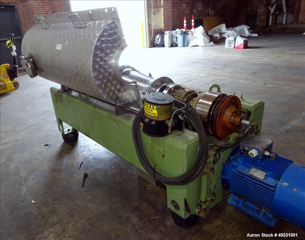 Used Flottweg Z4D-3/441 Tricanter Solid Bowl Decanter Centrifuge.