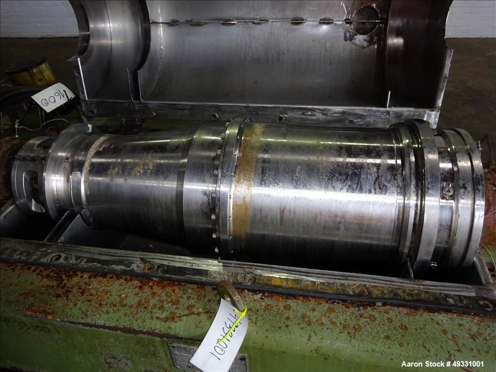 Used Flottweg Z4D-3/441 Tricanter Solid Bowl Decanter Centrifuge.