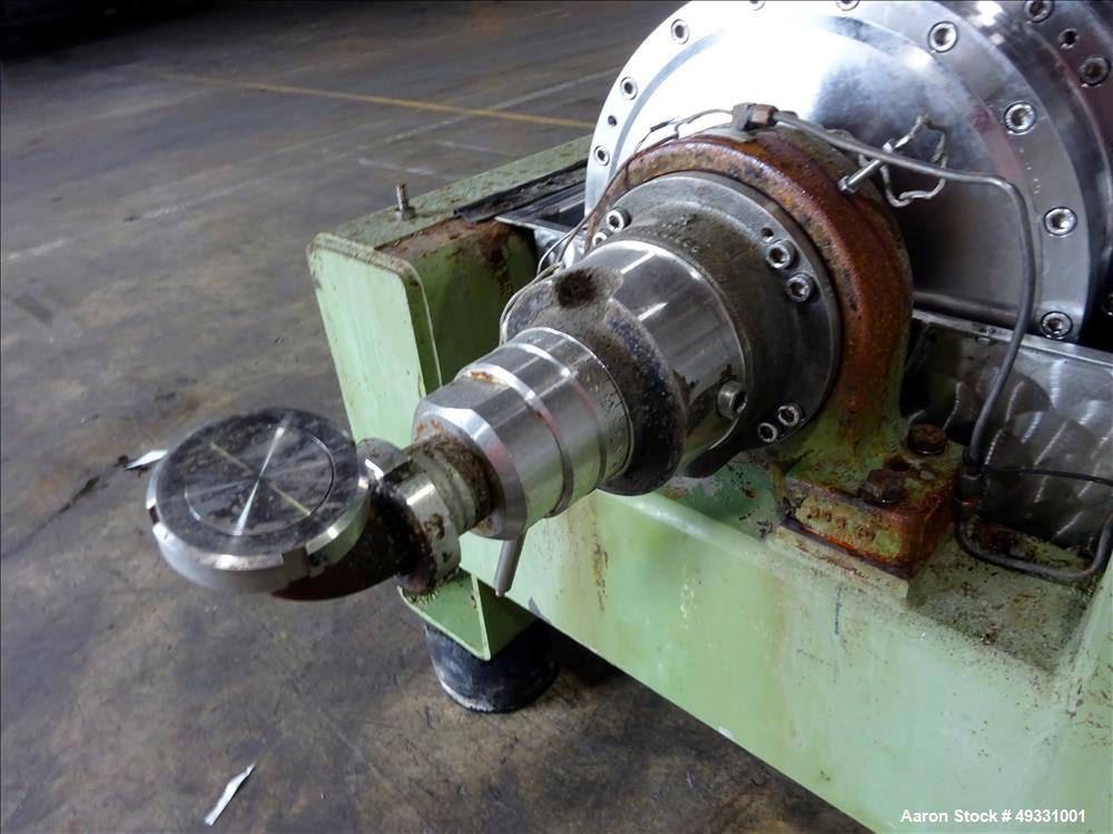 Used Flottweg Z4D-3/441 Tricanter Solid Bowl Decanter Centrifuge.