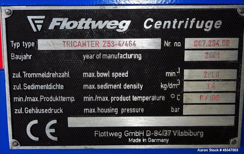 Flottweg Oil Application Solid Bowl Tricanter Centrifuge