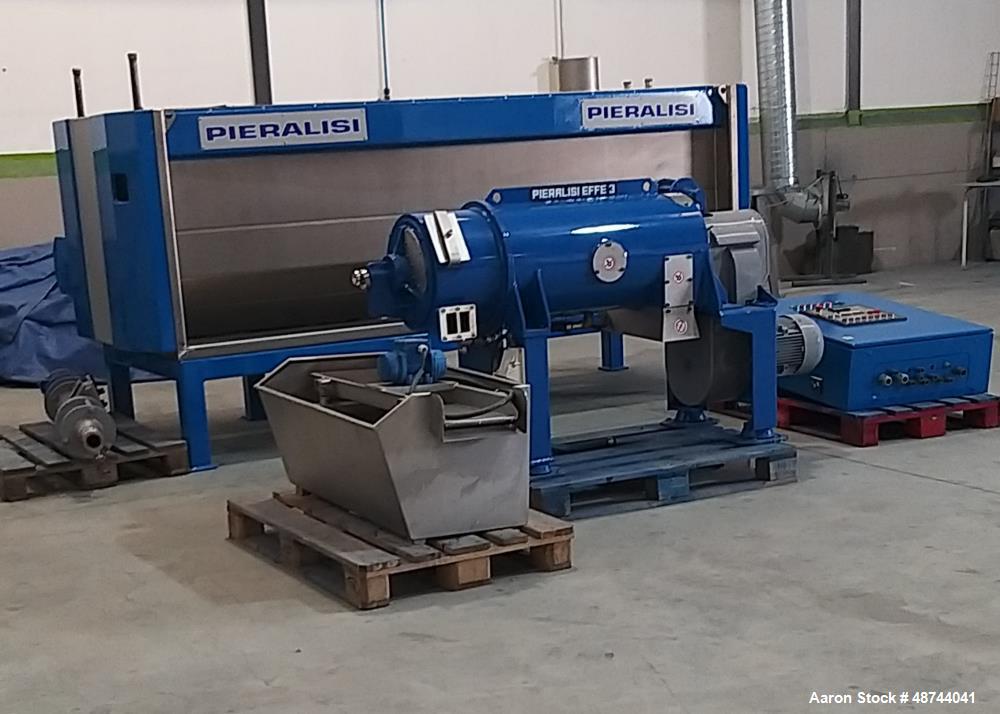Used PIERALISI Olive Oil Treating System – 1 m³/hr, Tricanter, Mixer, Feed Pump, SS, Tested