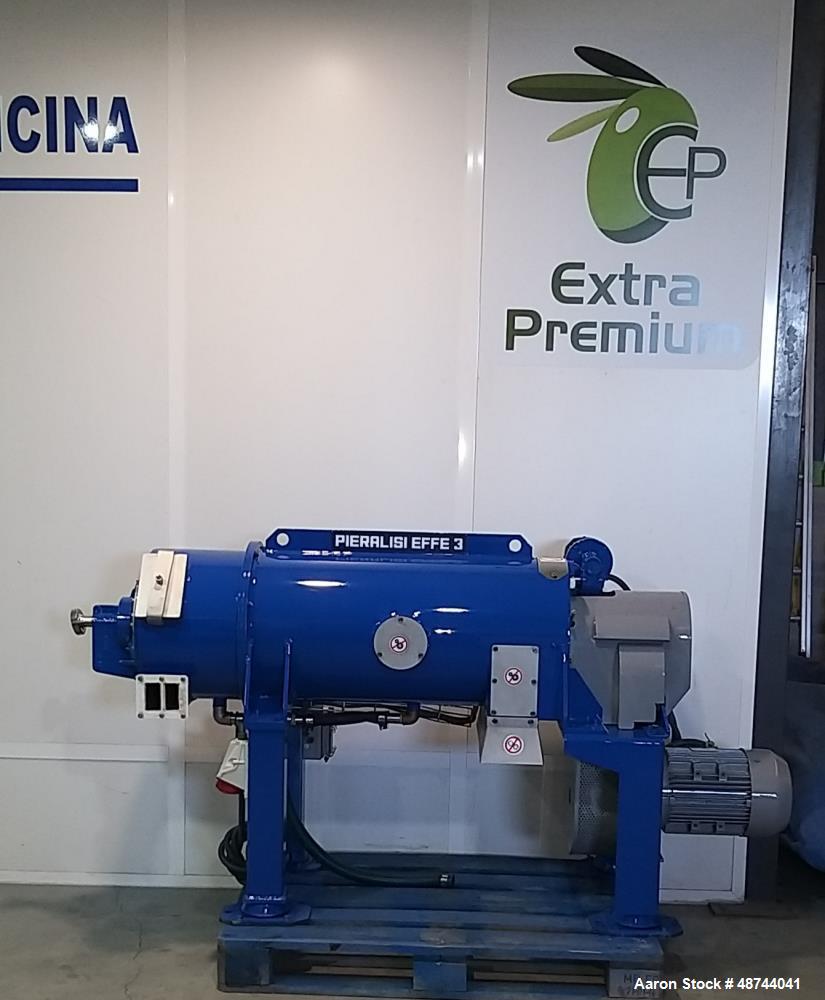 Used PIERALISI Olive Oil Treating System – 1 m³/hr, Tricanter, Mixer, Feed Pump, SS, Tested