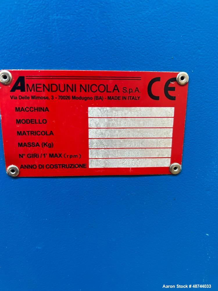 Used Amenduni Solid Bowl Tricanter Centrifuge