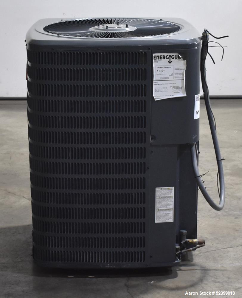 Used Goodman Model GSX130601BH Split System Air Conditioner. 13 SEER. 5 Ton capacity. 60,000 BTU. 77 dB. 1/60/208-230 Volt. 1/4HP fan motor. Compressor RLA25, R-410A, 94 ounce charge.