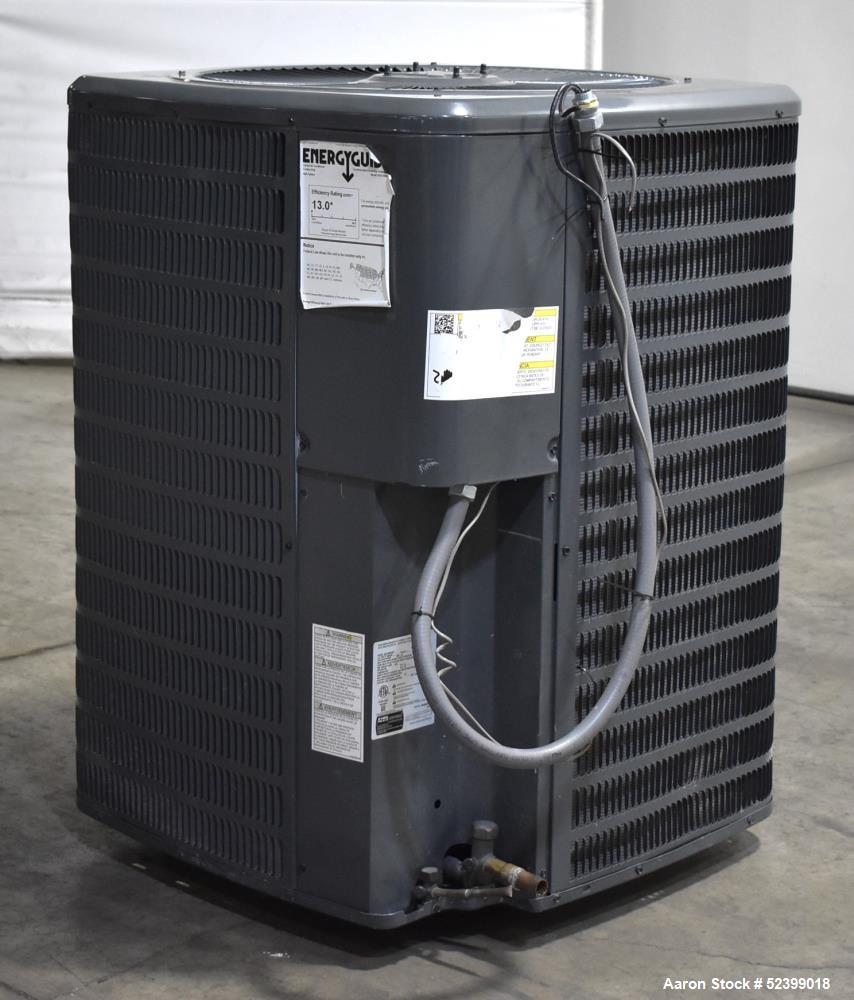 Used Goodman Model GSX130601BH Split System Air Conditioner. 13 SEER. 5 Ton capacity. 60,000 BTU. 77 dB. 1/60/208-230 Volt. 1/4HP fan motor. Compressor RLA25, R-410A, 94 ounce charge.