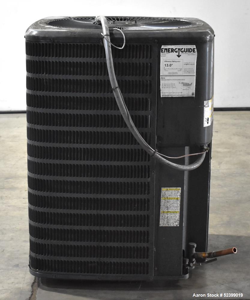 Used Goodman Model GSX130601BH Split System Air Conditioner. 13 SEER. 5 Ton capacity. 60,000 BTU. 77 dB. 1/60/208-230 Volt. 1/4HP fan motor. Compressor RLA25, R-410A, 94 ounce charge.