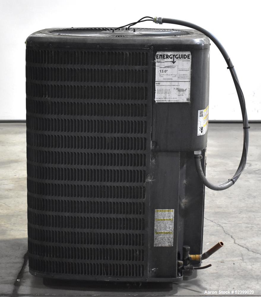 Used Goodman Model GSX130601BH Split System Air Conditioner. 13 SEER. 5 Ton capacity. 60,000 BTU. 77 dB. 1/60/208-230 Volt. 1/4HP fan motor. Compressor RLA25, R-410A, 94 ounce charge.