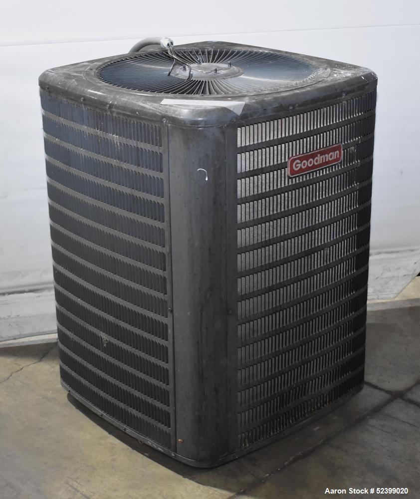 Used Goodman Model GSX130601BH Split System Air Conditioner. 13 SEER. 5 Ton capacity. 60,000 BTU. 77 dB. 1/60/208-230 Volt. 1/4HP fan motor. Compressor RLA25, R-410A, 94 ounce charge.