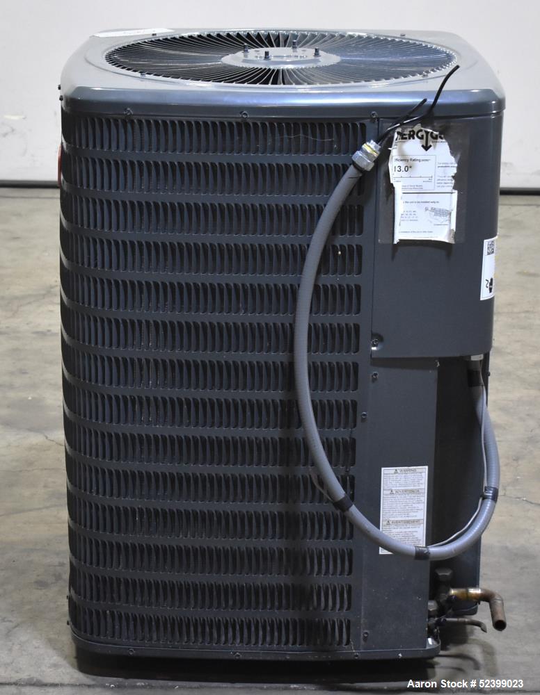 Used Goodman Model GSX130601BH Split System Air Conditioner. 13 SEER. 5 Ton capacity. 60,000 BTU. 77 dB. 1/60/208-230 Volt. 1/4HP fan motor. Compressor RLA25, R-410A, 94 ounce charge.