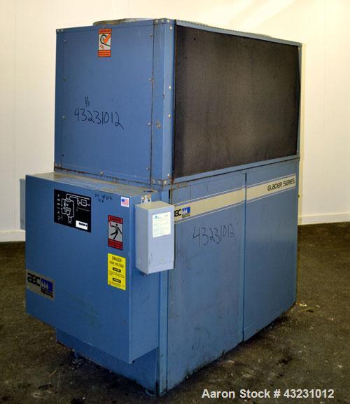 Used AEC Glacier Series Air Cooled Portable Chiller, Model NXGA-15. Cooling capacity 13.5 tons, chilled water 36 gallons per minute. Minimum temperature 20 degrees F. 29 Pound charge of R-22 refriger...