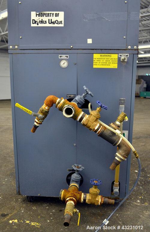 Used AEC Glacier Series Air Cooled Portable Chiller, Model NXGA-15. Cooling capacity 13.5 tons, chilled water 36 gallons per minute. Minimum temperature 20 degrees F. 29 Pound charge of R-22 refriger...