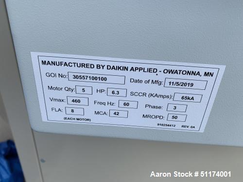 Unused- Daikin 240 Ton Air-Cooled Screw Compressor Chiller