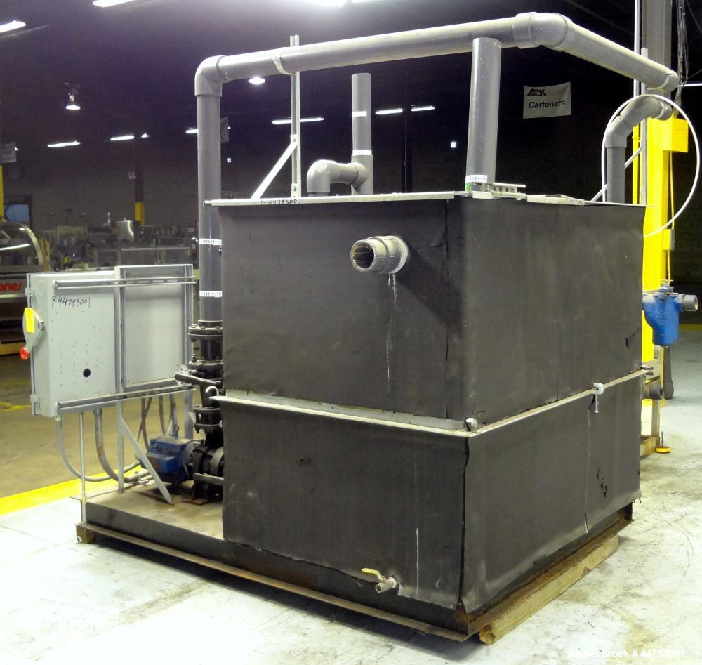 Used Advantage Engineering WPT Series Water Cooled Chiller, Model CC-60WPT-40SRX. Cooling capacity 60 tons. Temperature range 20-60 degrees F., maximum operating pressure 100 psi, heat transfer fluid...