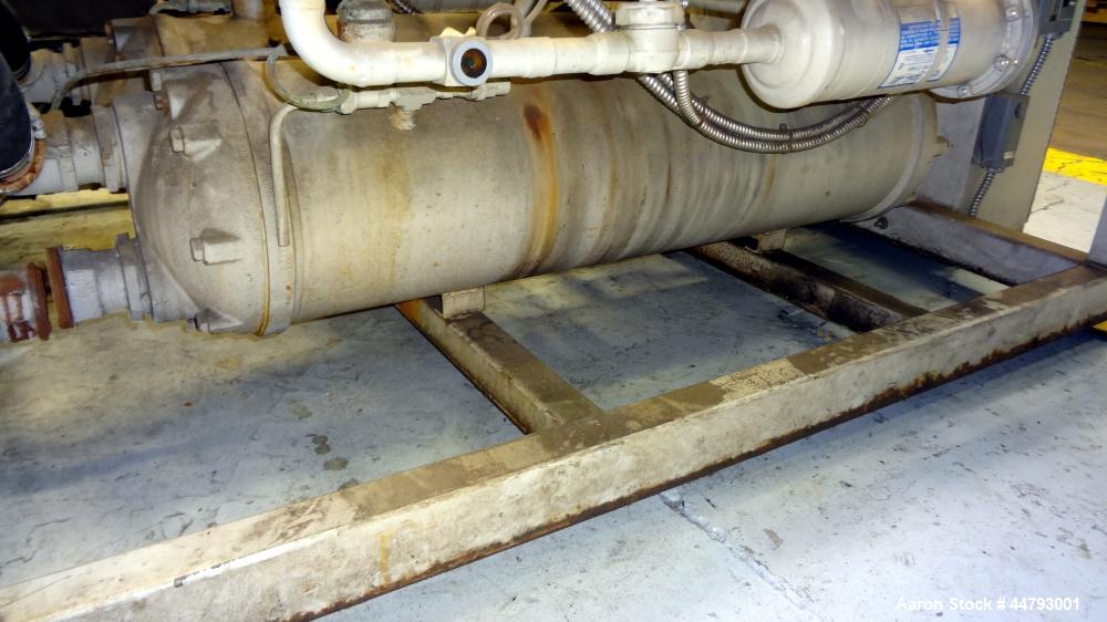 Used Advantage Engineering WPT Series Water Cooled Chiller, Model CC-60WPT-40SRX. Cooling capacity 60 tons. Temperature range 20-60 degrees F., maximum operating pressure 100 psi, heat transfer fluid...
