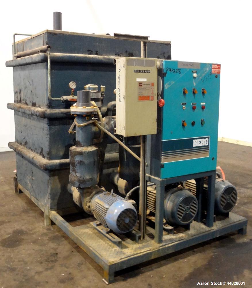 Used Berg Chilling Systems Air Cooled Chiller Package, 48.5 Ton Cooling, Capacity, Model ASR-60-2/1. Consists of: (2) Copelamatic model 6DY-3000TSE-3 semi-hermetic compressors, serial# CCE0112321, CC...