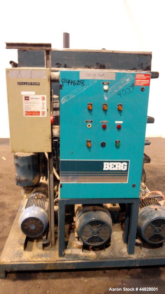Used Berg Chilling Systems Air Cooled Chiller Package, 48.5 Ton Cooling, Capacity, Model ASR-60-2/1. Consists of: (2) Copelamatic model 6DY-3000TSE-3 semi-hermetic compressors, serial# CCE0112321, CC...