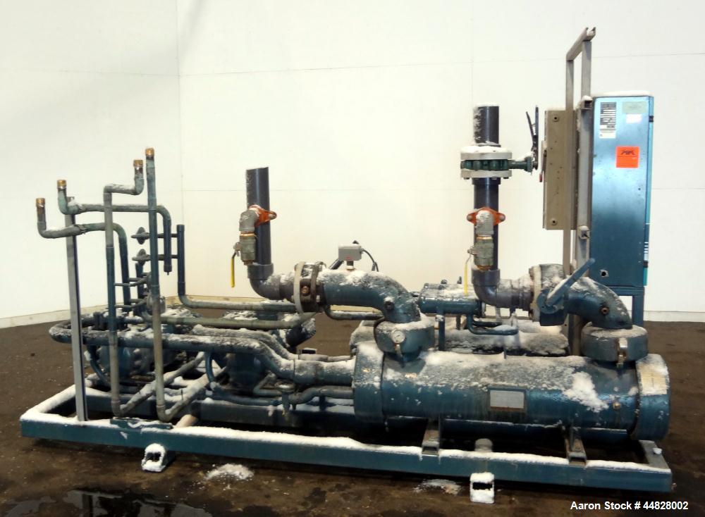 Used Berg Chilling Systems Air Cooled Chiller Package, 48.5 Ton Cooling, Capacity, Model ASR-60-2/1. Consists of: (2) Copelamatic model 6DY-3000TSE-3 semi-hermetic compressors, serial# CCE0112321, CC...