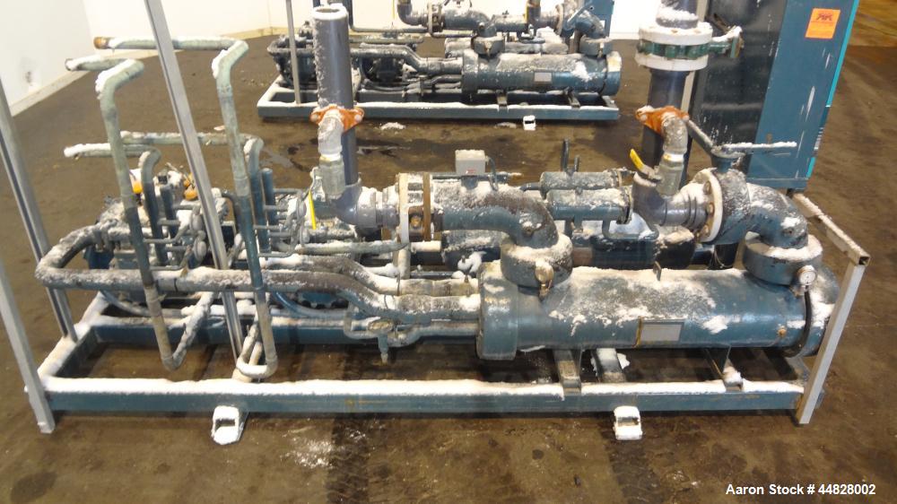 Used Berg Chilling Systems Air Cooled Chiller Package, 48.5 Ton Cooling, Capacity, Model ASR-60-2/1. Consists of: (2) Copelamatic model 6DY-3000TSE-3 semi-hermetic compressors, serial# CCE0112321, CC...