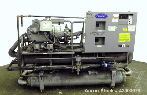 Used Carrier Package Chiller, Model 30HL-060-C-6 SPEC, Approximate 60 Tons. Includes (2) Carlyle compressors, model 06EY399-340, and a model 06ER399300,