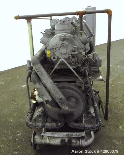 Used Carrier Package Chiller, Model 30HL-060-C-6 SPEC, Approximate 60 Tons. Includes (2) Carlyle compressors, model 06EY399-340, and a model 06ER399300,