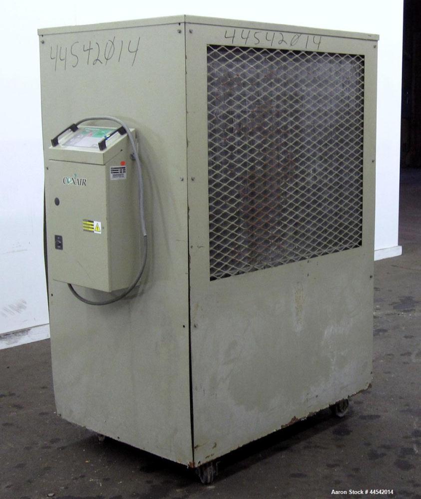 Used Conair MicroKool Chiller, Model MPA-7.5, Approximately 6.9 tons. Air cooled. Temperature range 20 to 65 degrees F. Includes PC-1 Microprocessor control panel. Mounted on casters.
