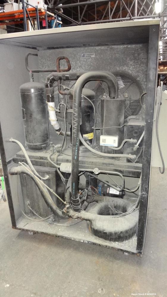 Used Conair MicroKool Chiller, Model MPA-7.5, Approximately 6.9 tons. Air cooled. Temperature range 20 to 65 degrees F. Includes PC-1 Microprocessor control panel. Mounted on casters.