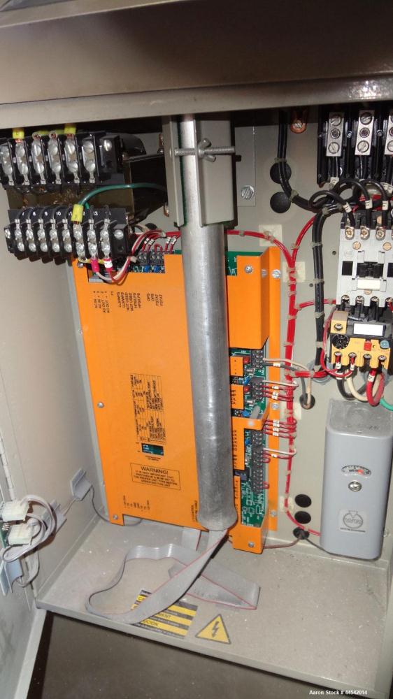 Used Conair MicroKool Chiller, Model MPA-7.5, Approximately 6.9 tons. Air cooled. Temperature range 20 to 65 degrees F. Includes PC-1 Microprocessor control panel. Mounted on casters.