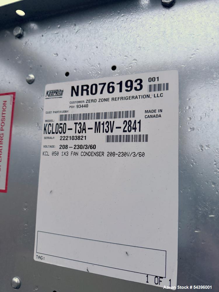 Unused Keeprite KCL050-T3A-M13V-2841 Air Cooled Condenser – 50 Ton Industrial Condensing Unit (2022)