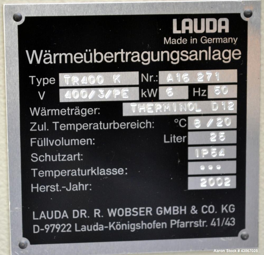 Used- Lauda 5.5 kW Secondary Circle Unit Cooler, Model TR400K