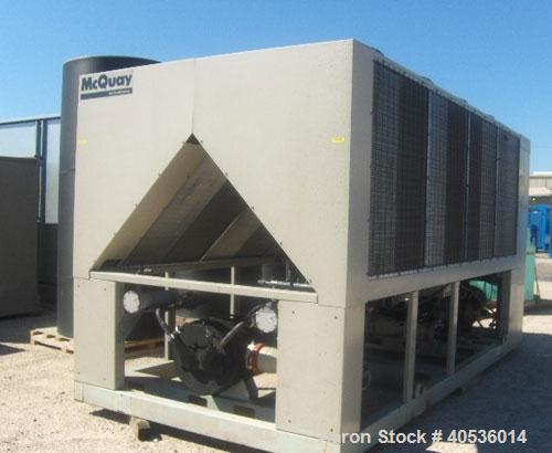 Unused- McQuay 140 ton, model AGS140. Screw compressors 460/3/60 volts. UNUSED and ready to ship today.