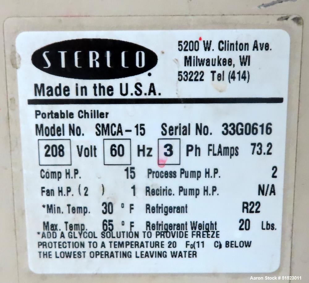 Used Sterlco Portable Air Cooled Packaged Chiller